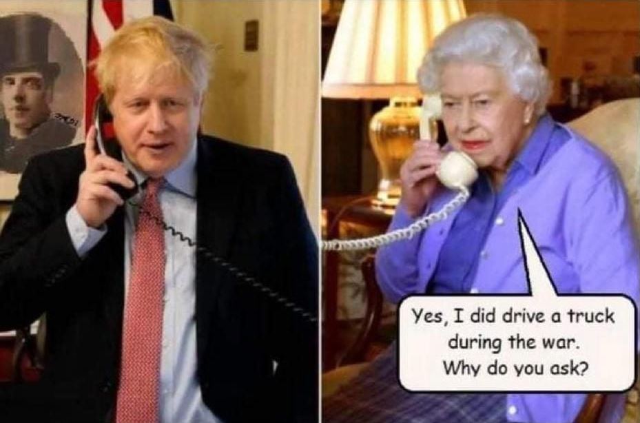 Boris talks to the Queen on truckdriving